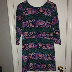 Beautiful floral short dress/ long blouse